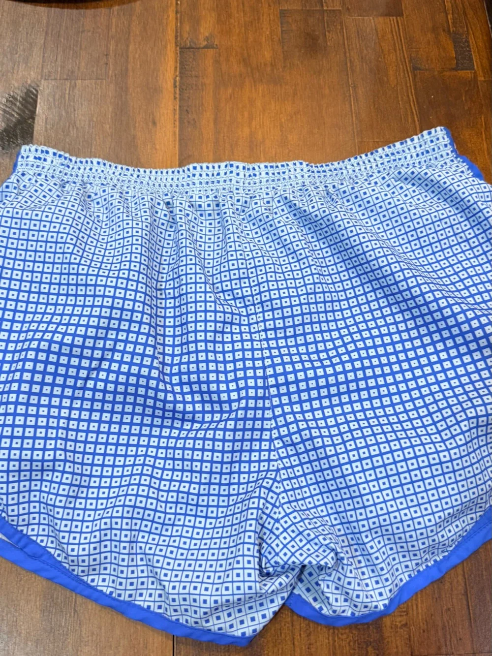 Nike Light Blue Patterned Women’s Athletic Shorts